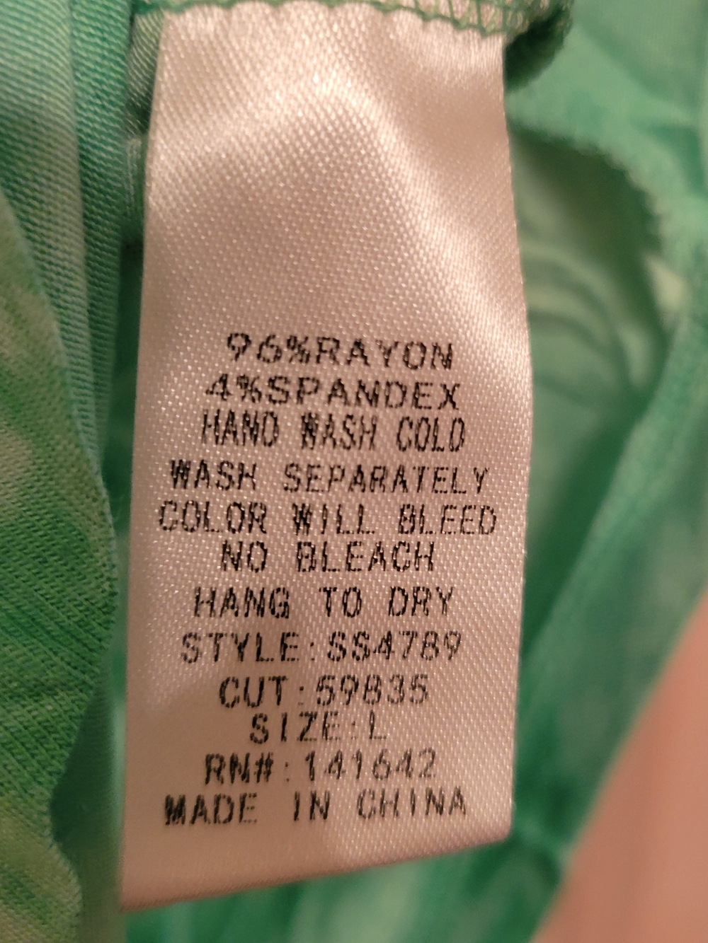 She + Sky Green Tie-Dye Dolman Top - Picture 4 of 4